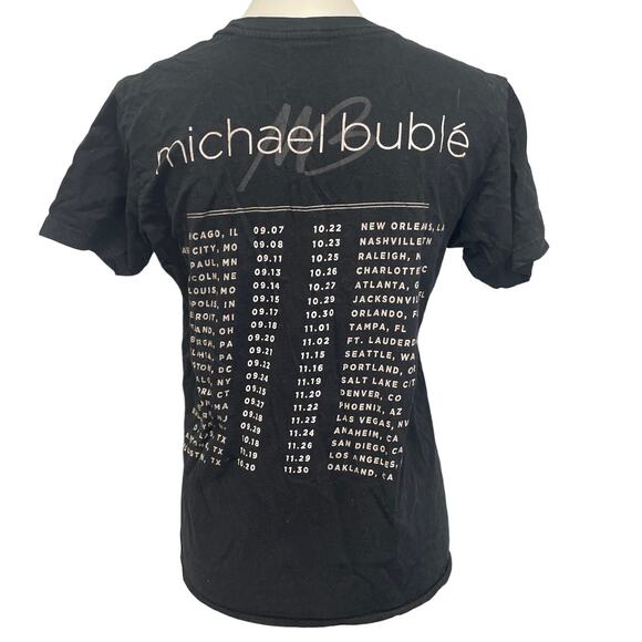 Michael Buble Womens Medium Short Sleeve Crew Neck Concert Tee Shirt - Picture 3 of 4